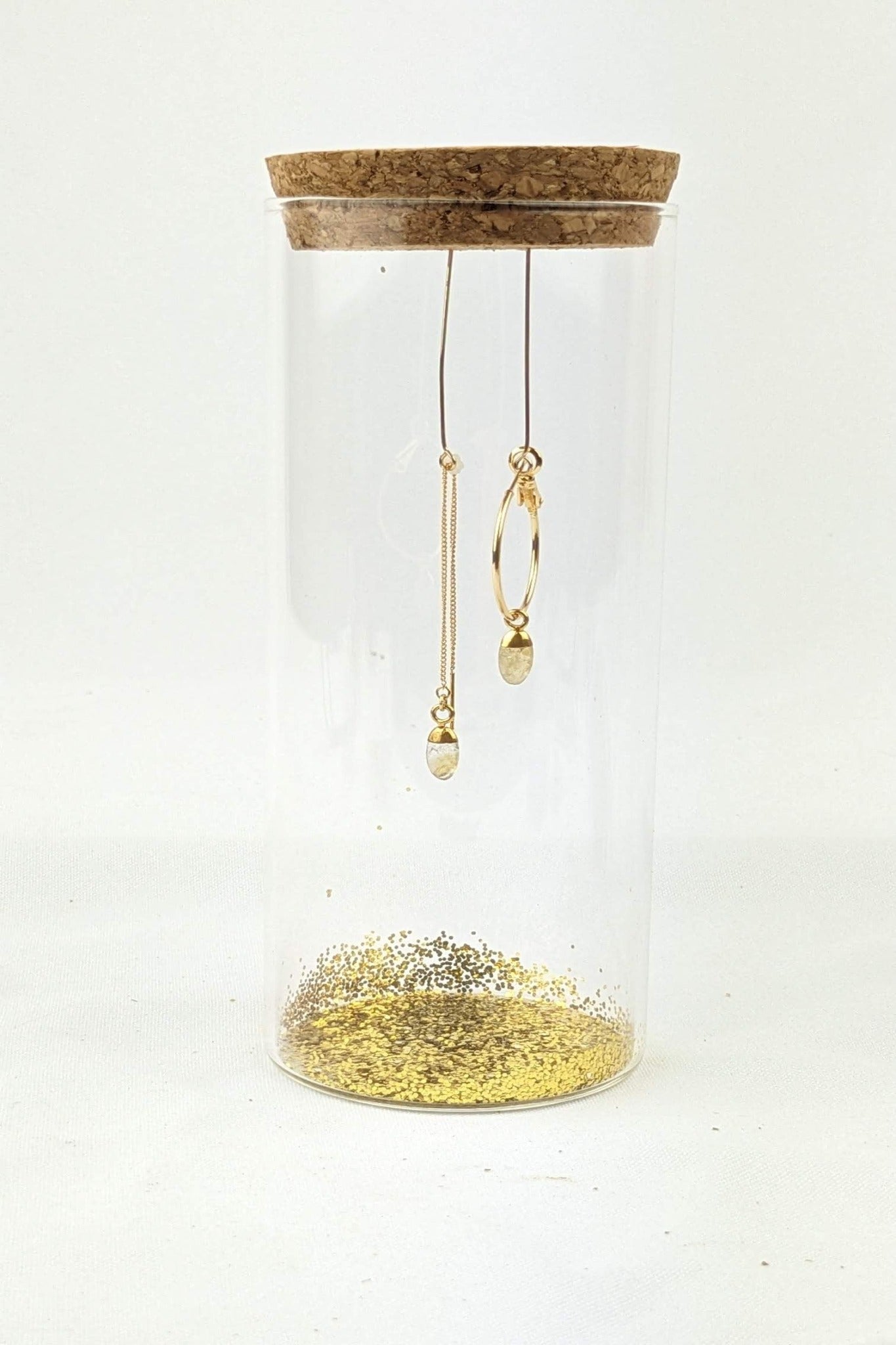 C11 - Asymmetrical Citrine drop earrings