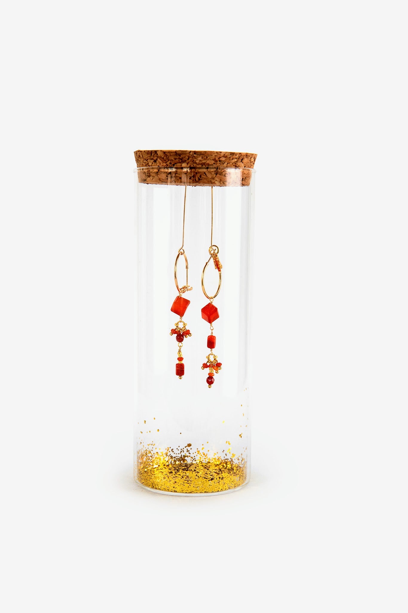 SG25 - Bahiti Carnelian cube earrings