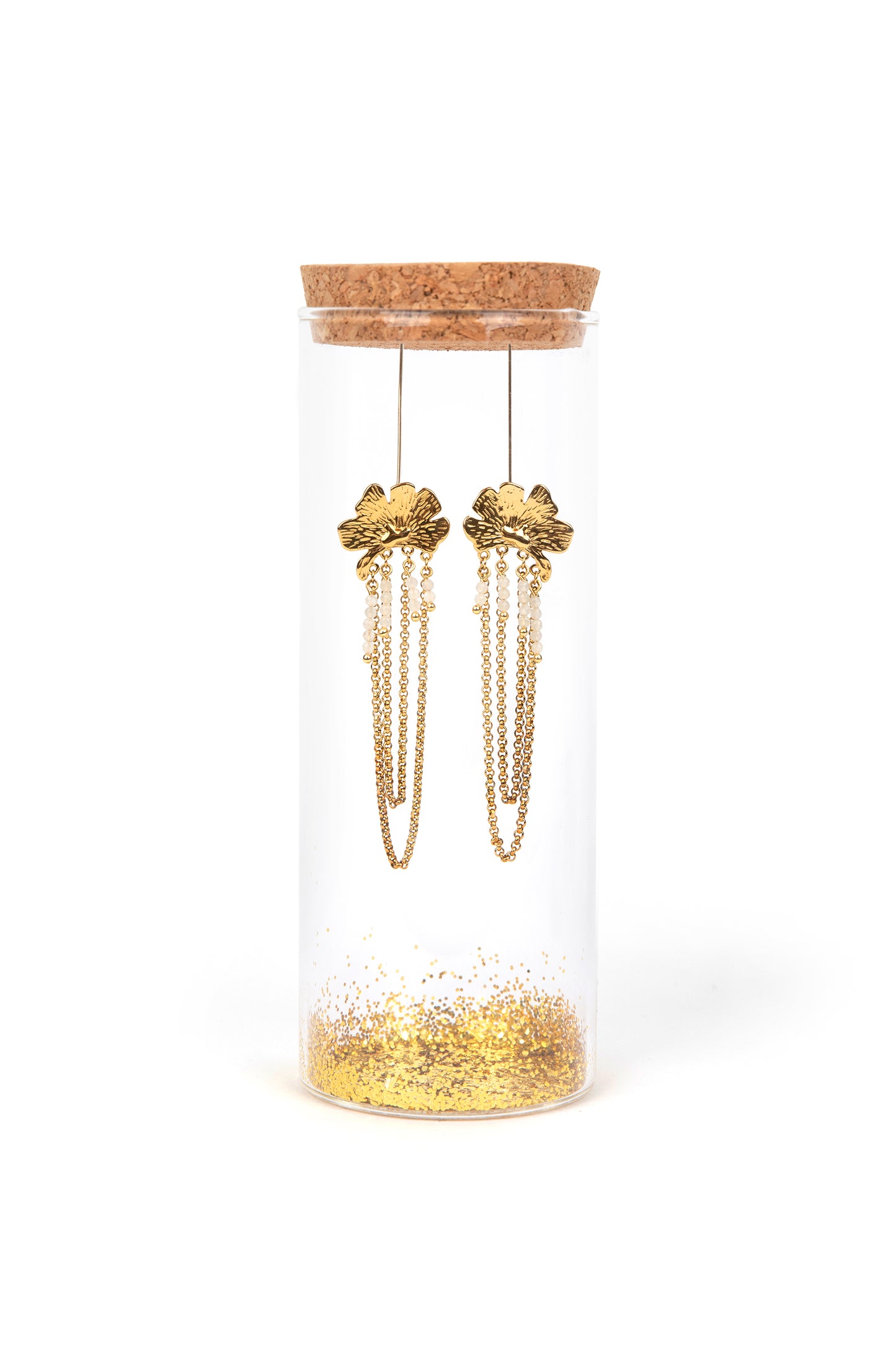 Flower stekers met fijne zoetwaterparels