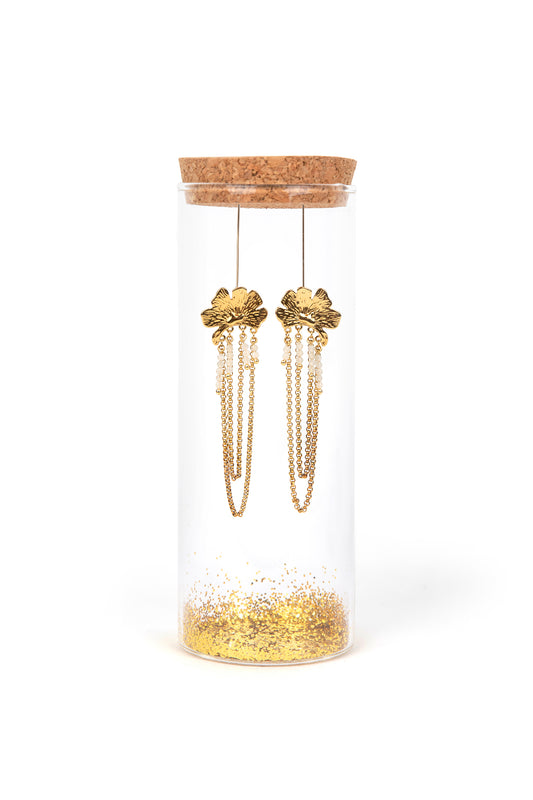 Flower stekers met fijne zoetwaterparels