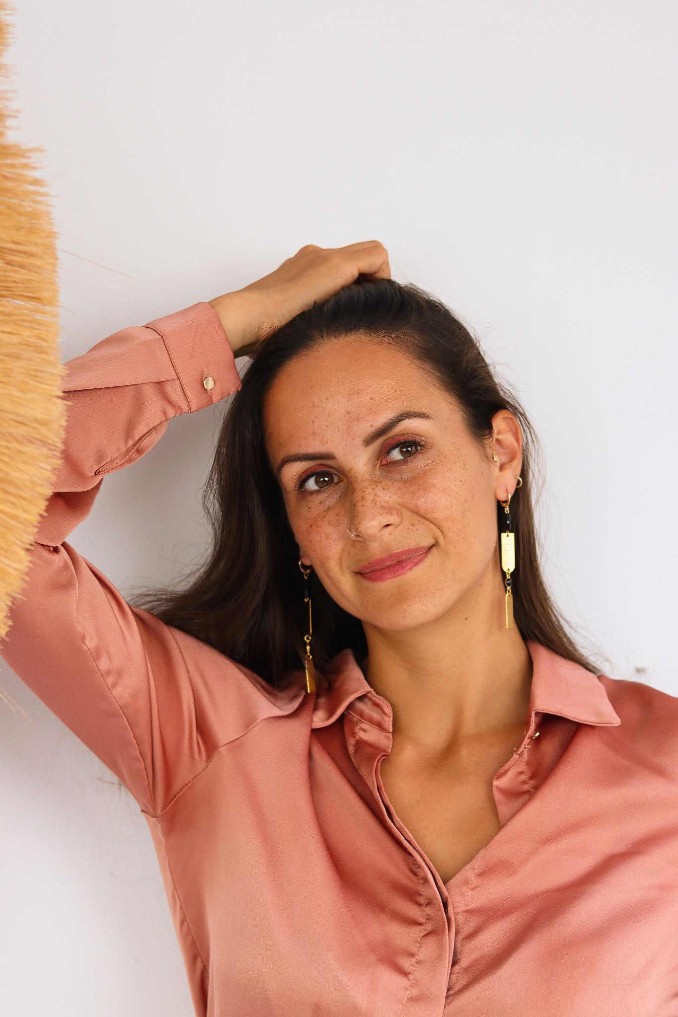 Stay Gold by Mme Bovary Horus statement earrings