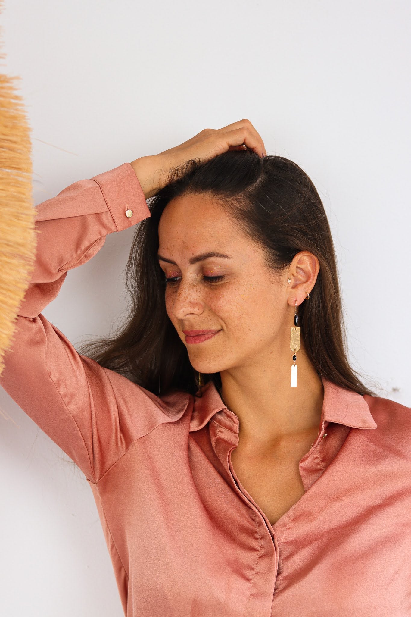 Stay Gold by Mme Bovary Horus statement earrings