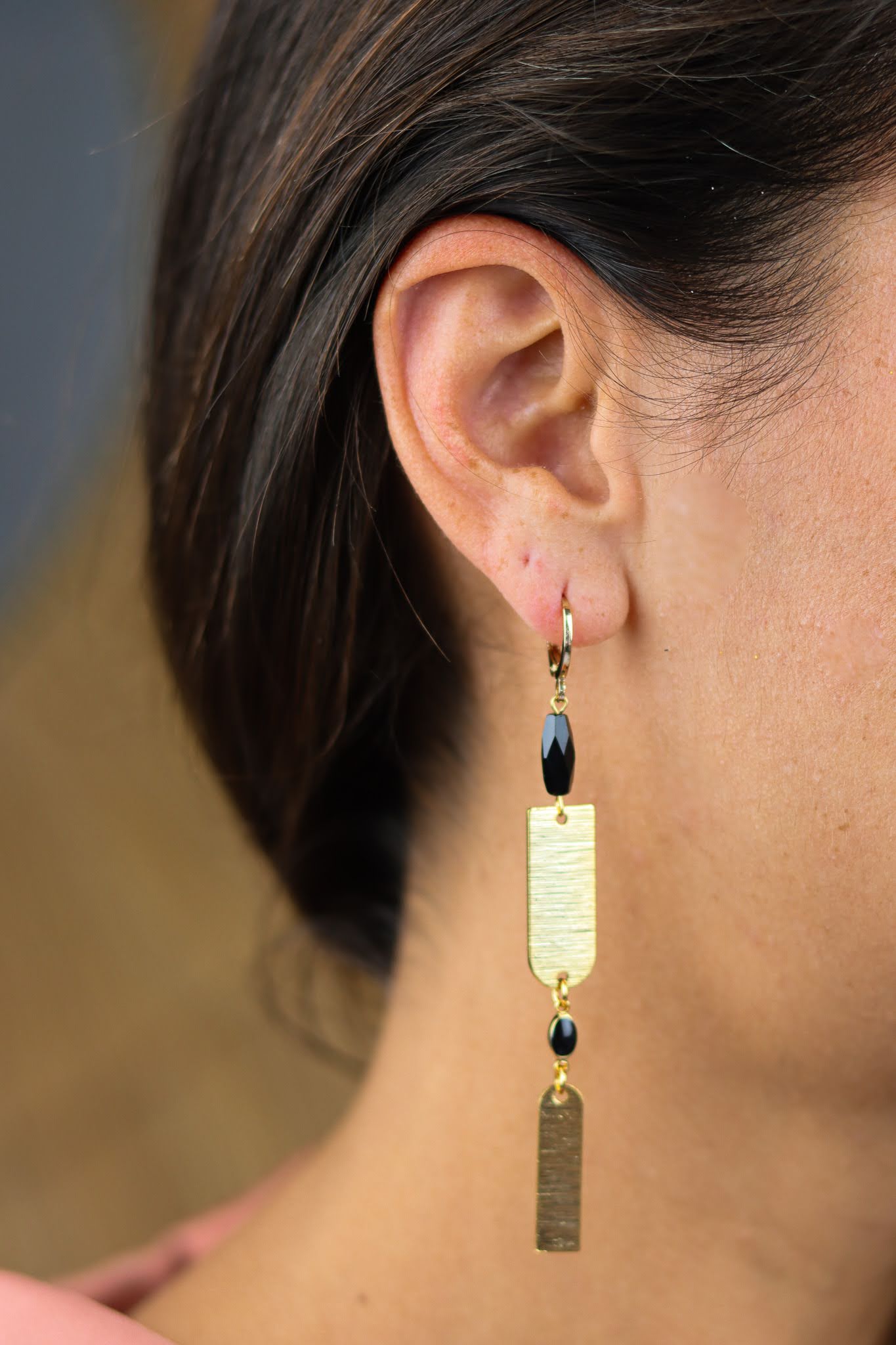 Stay Gold by Mme Bovary Horus statement earrings