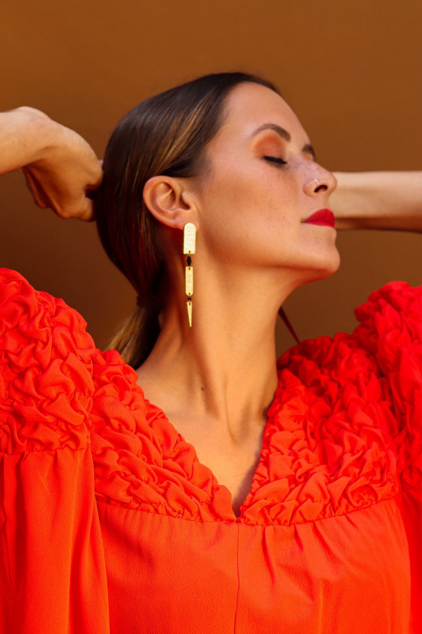 Egyptian Goddess Isis statement earrings