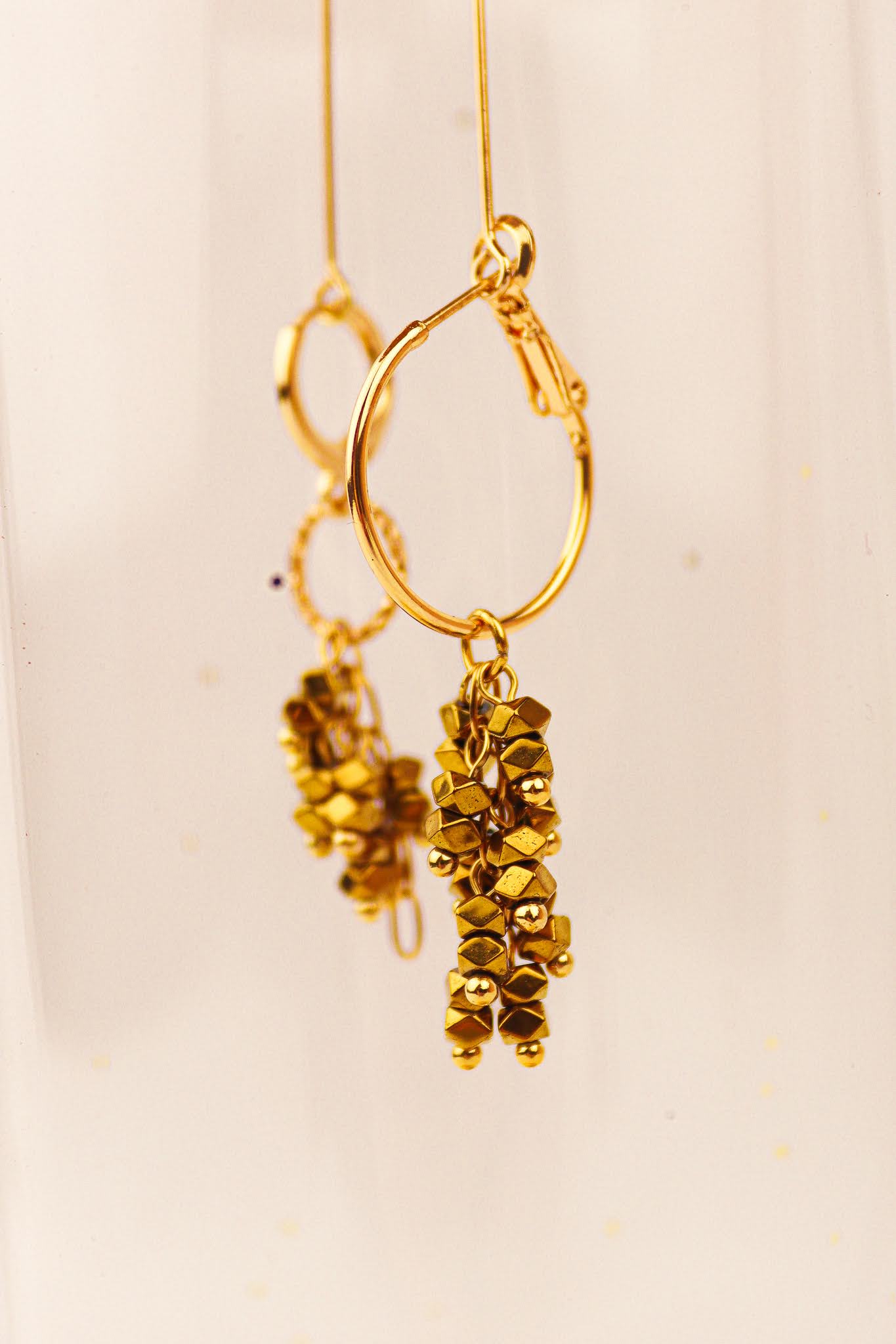 Hematite Asymmetrical Earrings