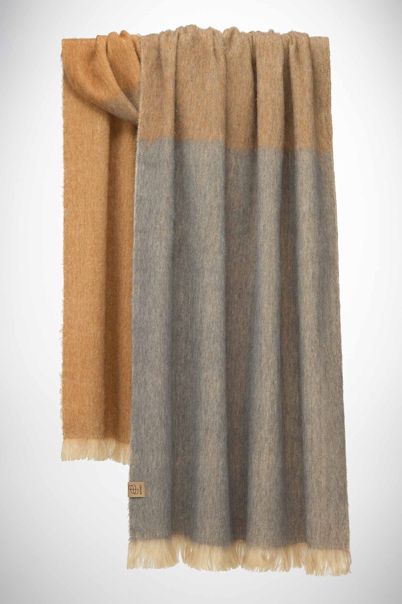 Shaded Caramel - Alpaca Shawl - Brushed Ombre