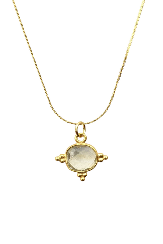 Purification activation all chakras necklace gemstone pendant stay gold by mme bovary