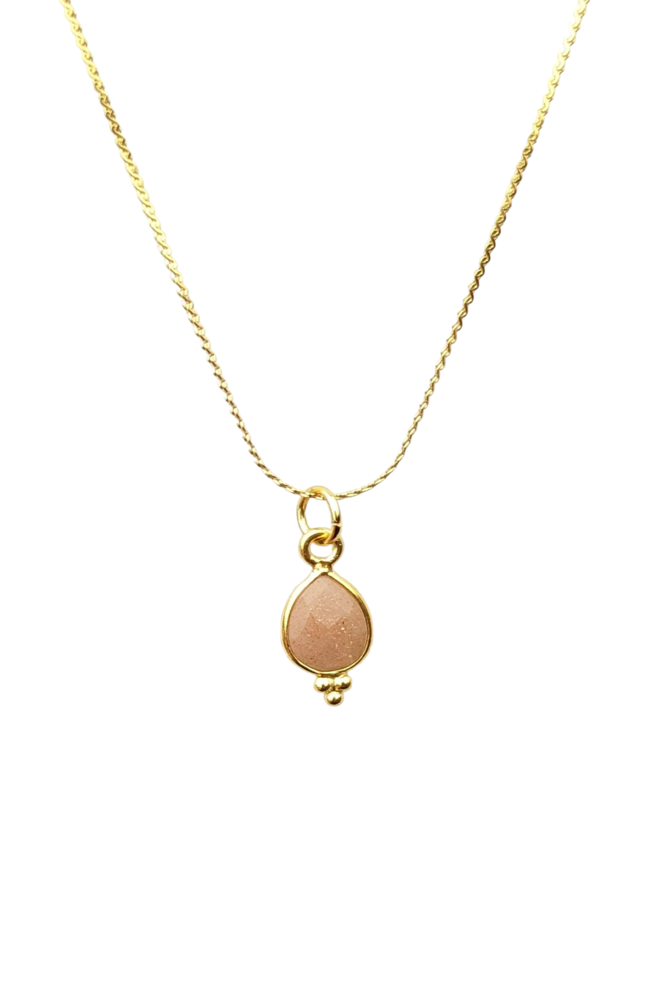 Inner strenght - confidence - Solar plexus necklace pendant sunstone