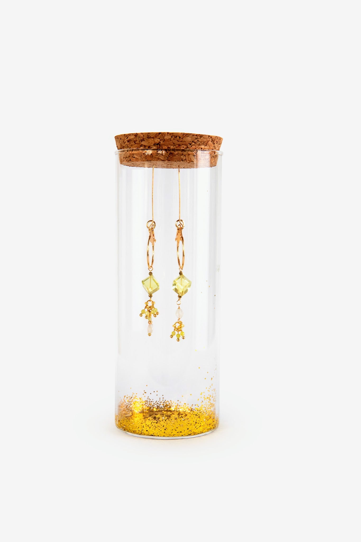 SG27 - Bahiti Lemon Quartz cube earrings