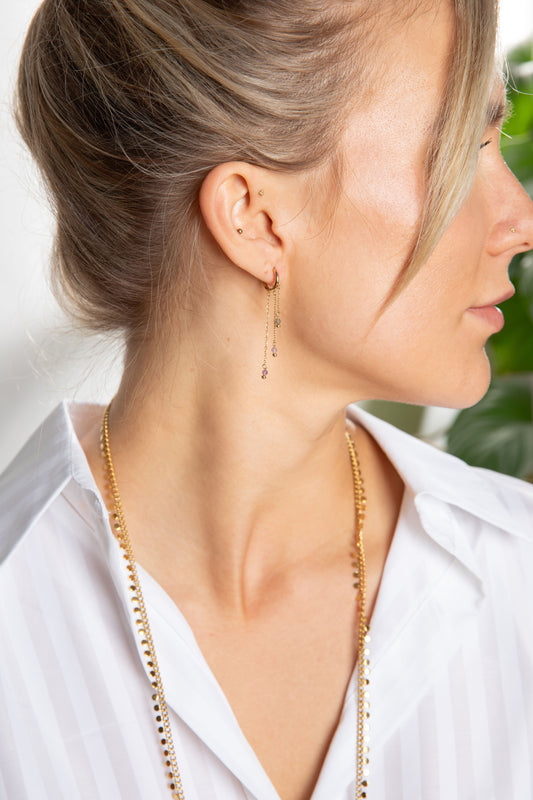 Long golden dot chain