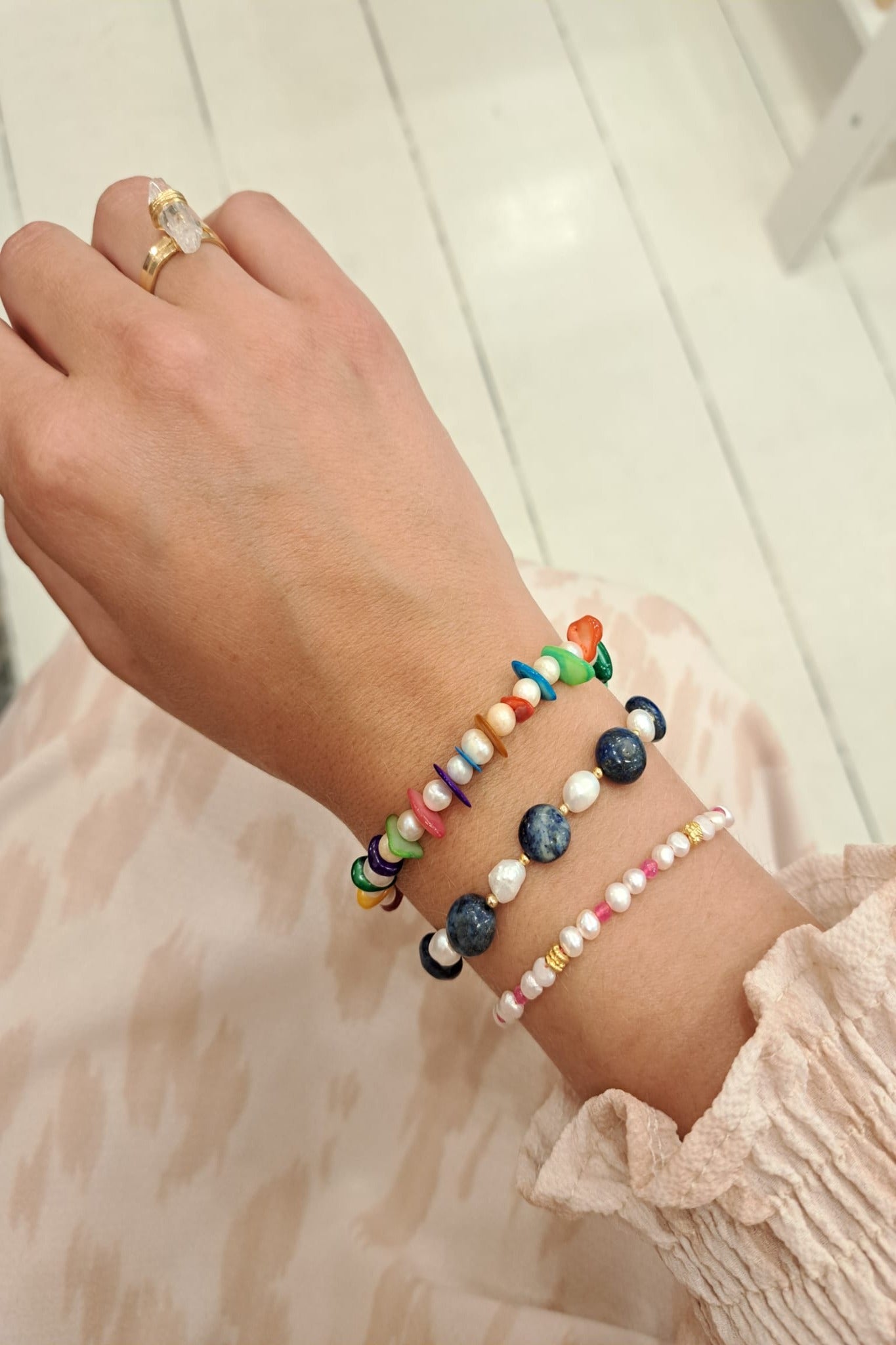 Multi Colour pearl bracelet