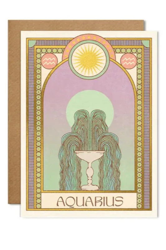 Aquarius Zodiac Card