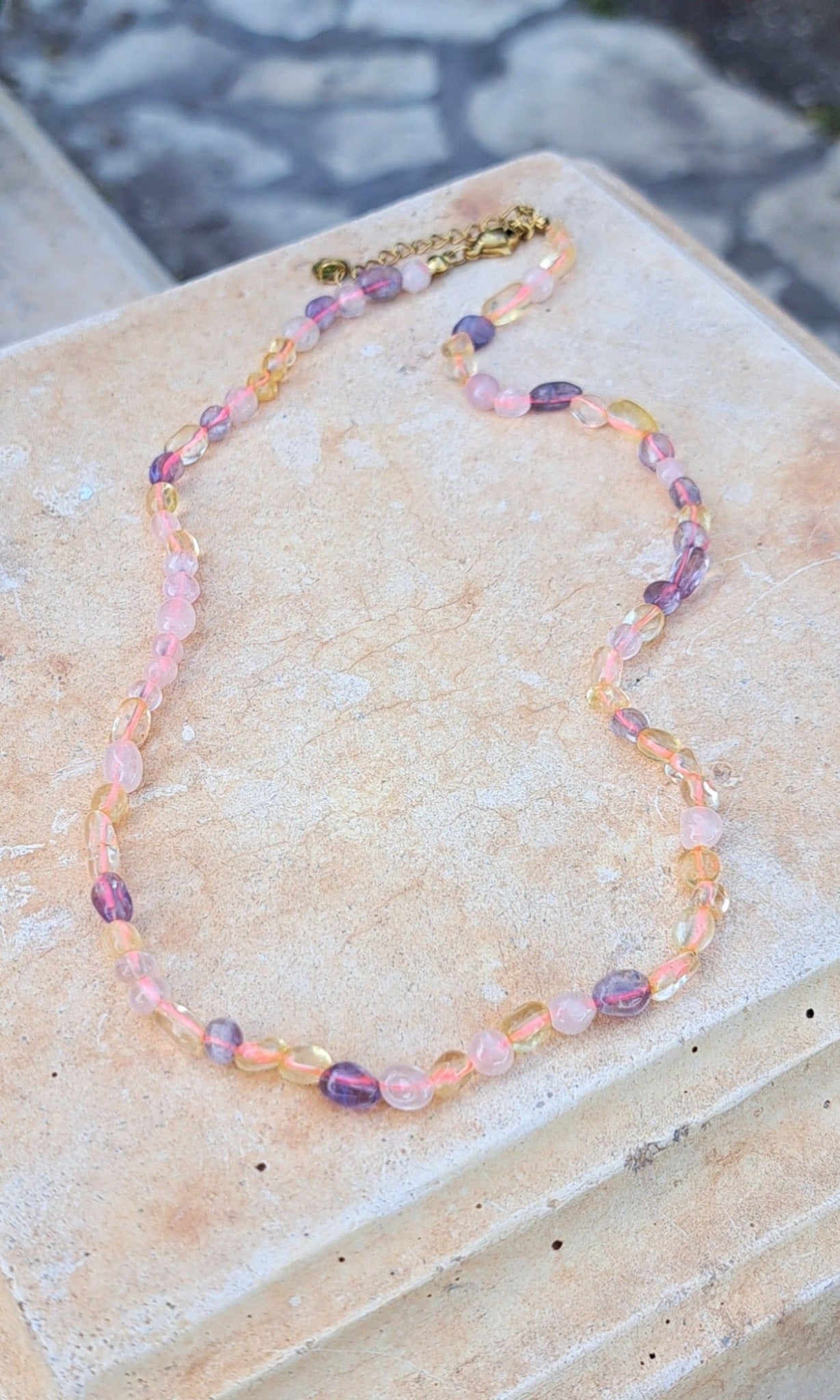 Morganite-pebble-necklace-stay-gold-by-mme-bovary