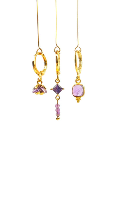 Mix and match set amethyst flower