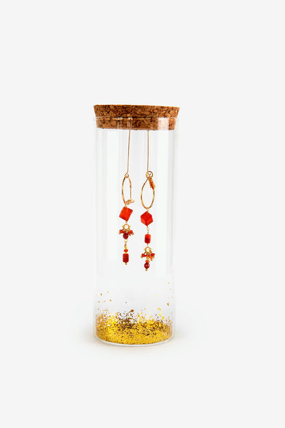 SG25 - Bahiti Carnelian cube earrings