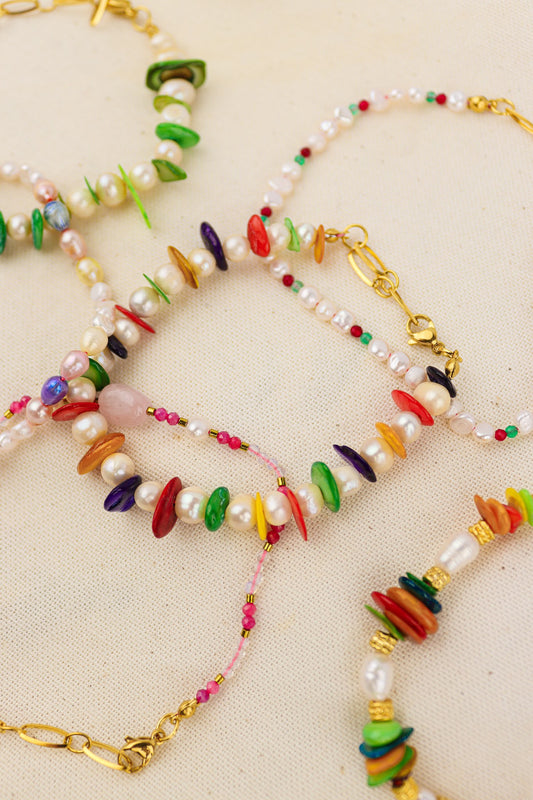 Multi Colour pearl bracelet