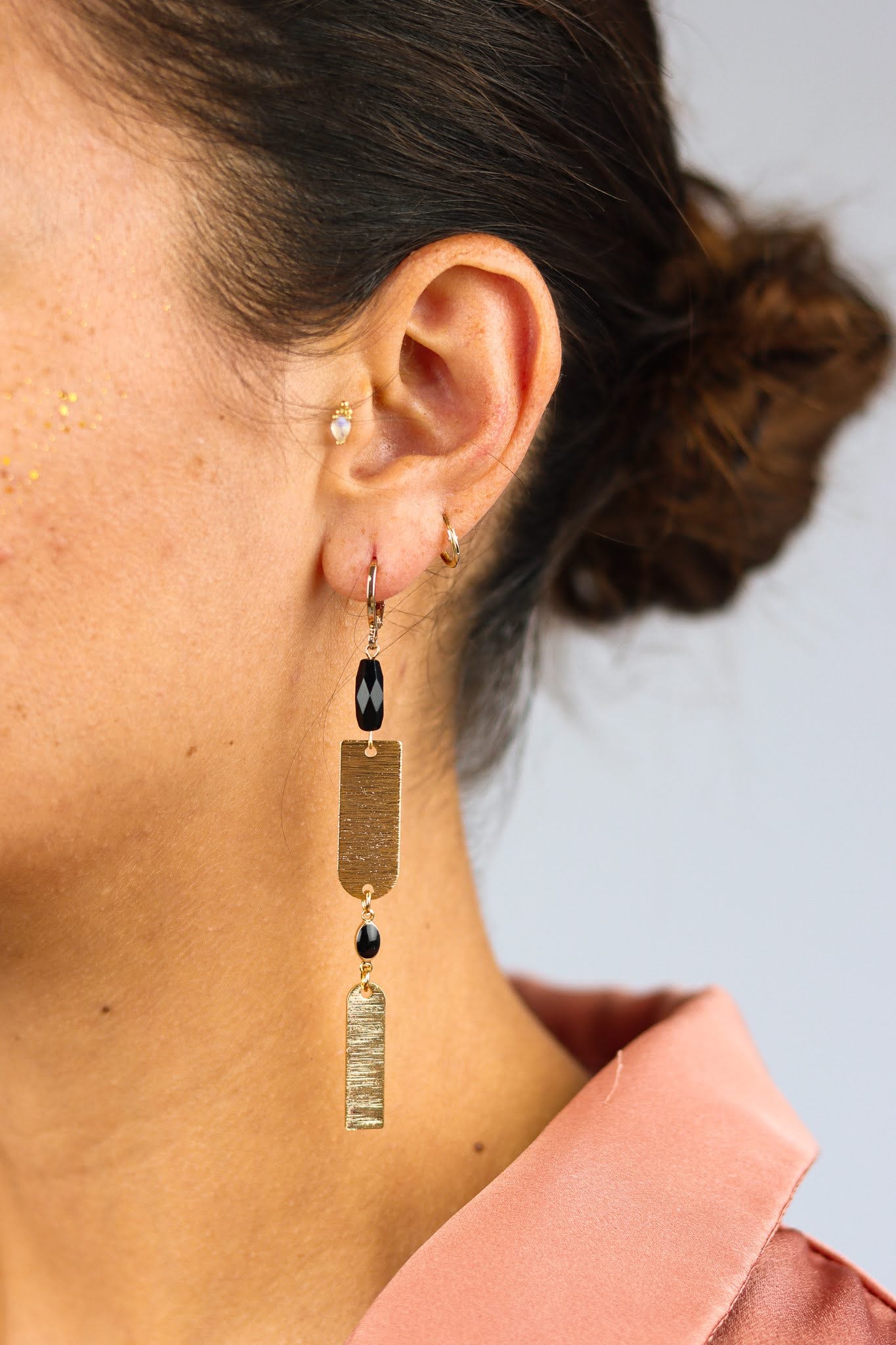 Stay Gold by Mme Bovary Horus statement earrings