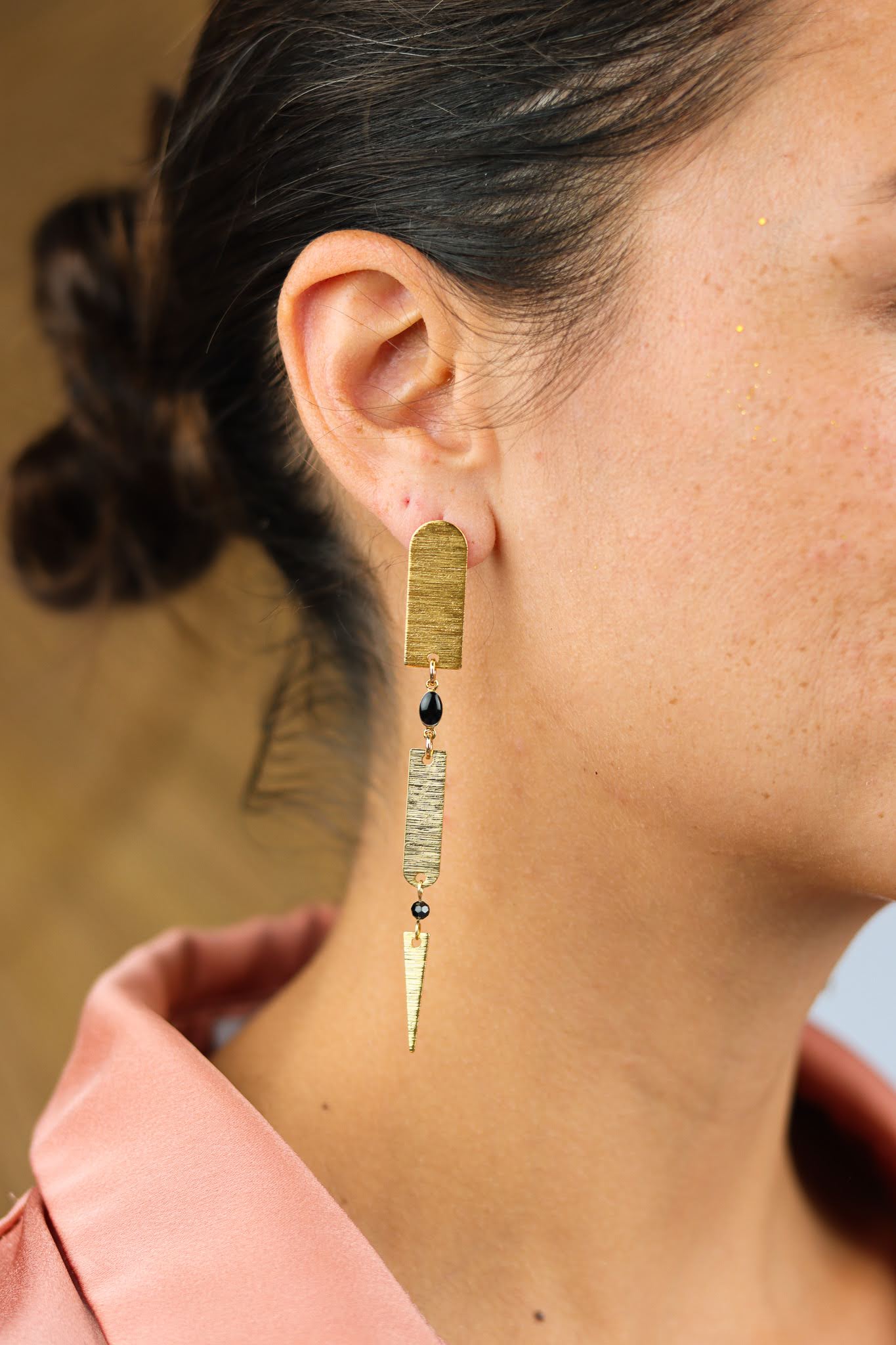 Stay Gold by Mme stay gold by Bovary Egyptian Horus statement earrings