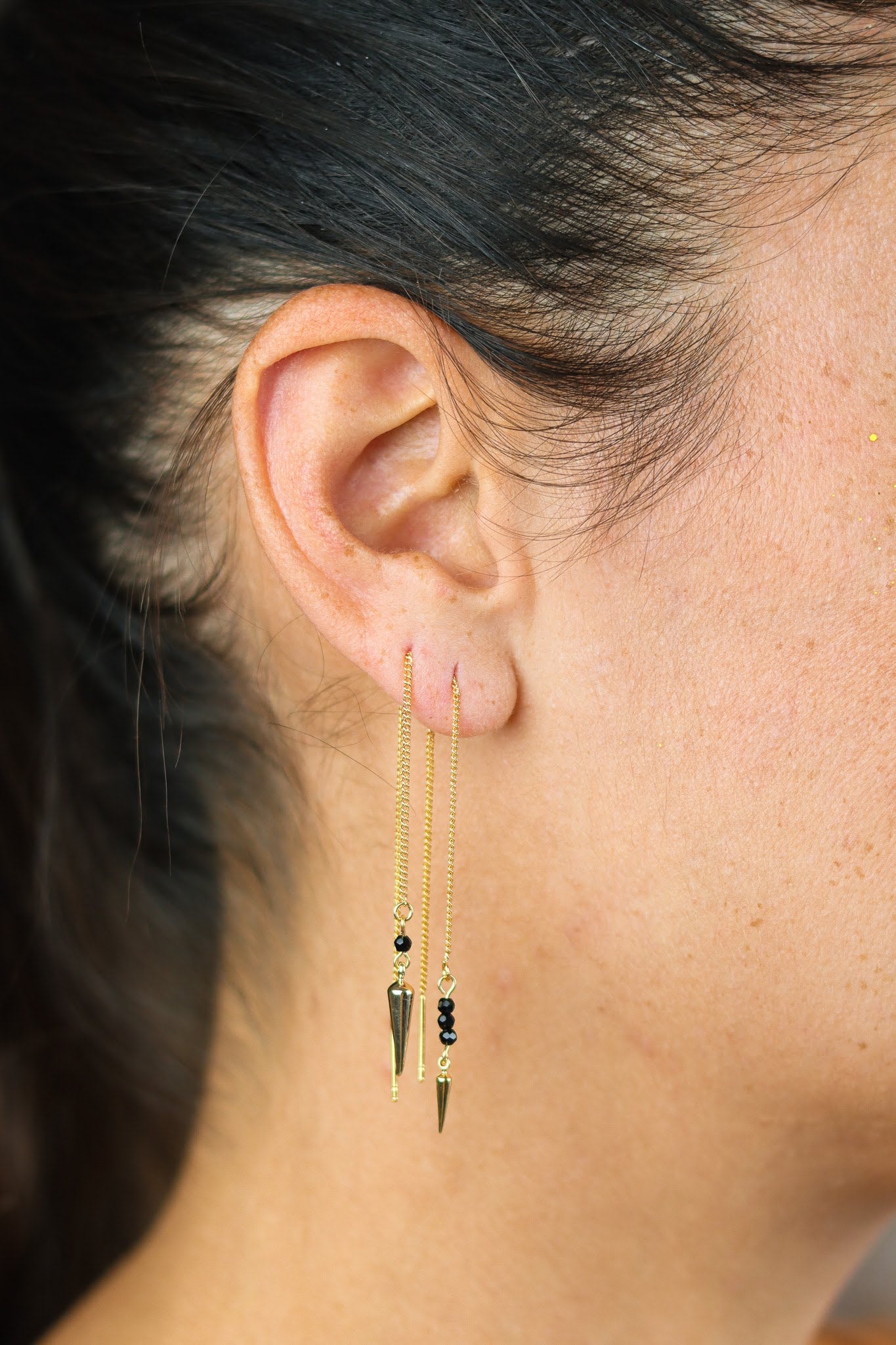 Stay Gold by Mme Bovary Asymmetrical Spike earrings