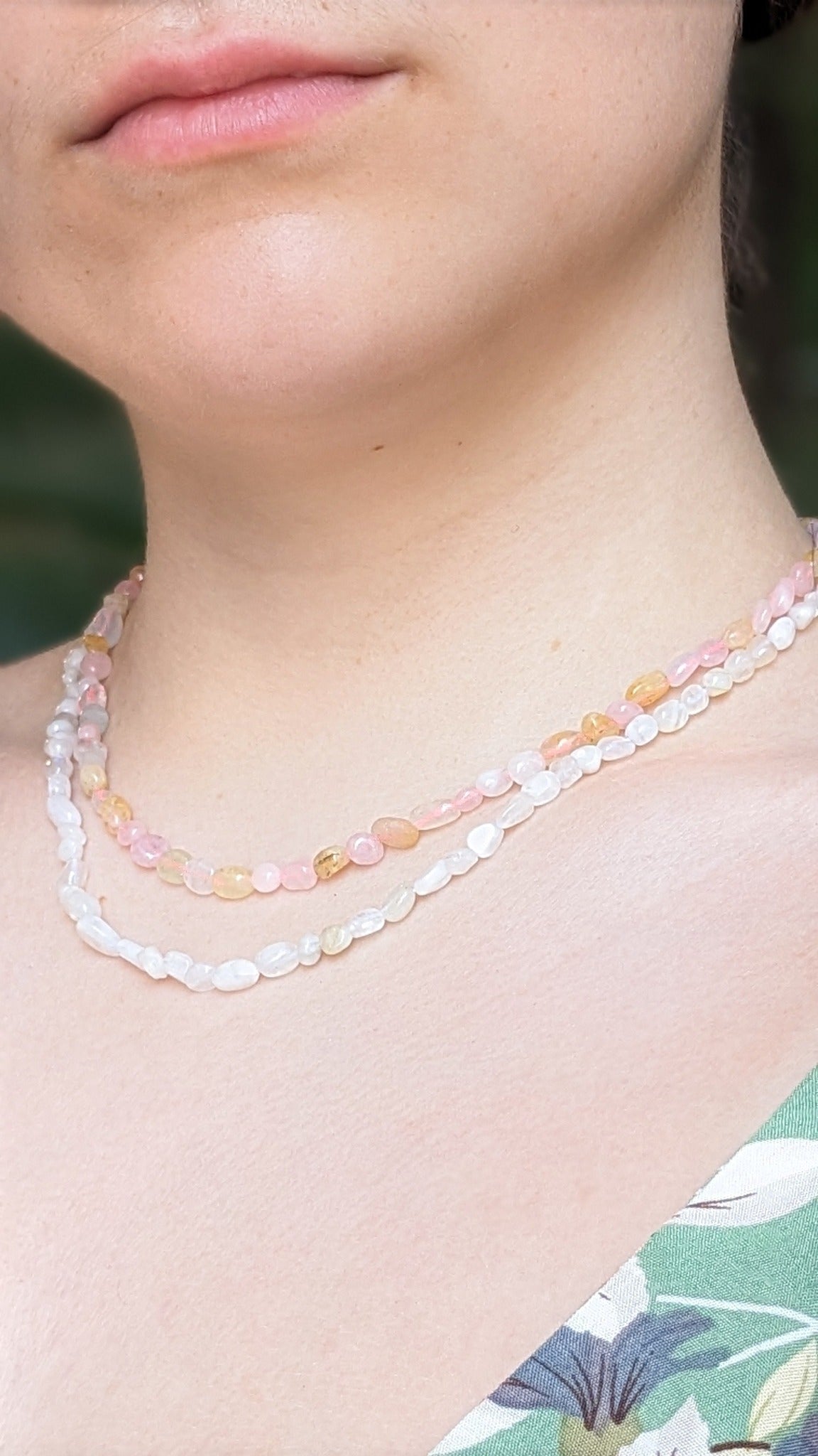 Morganite Pebble necklace