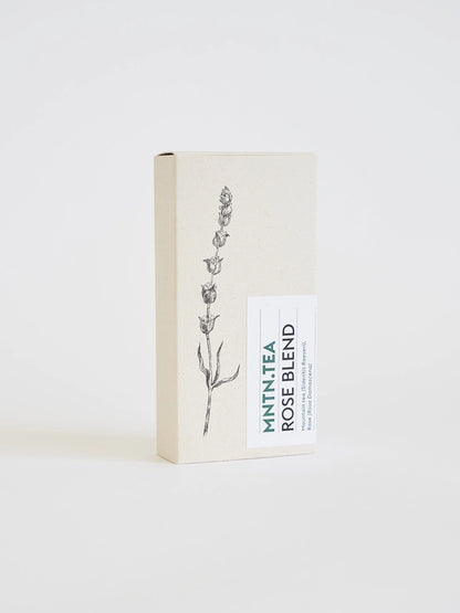 Organic Mini Rose Blend herbal tea featuring whole dehydrated rose blossoms by Stay Gold