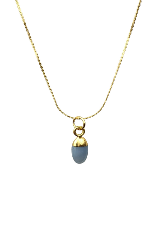 Calms the mind clarity blue calcite stay gold by mme bovary