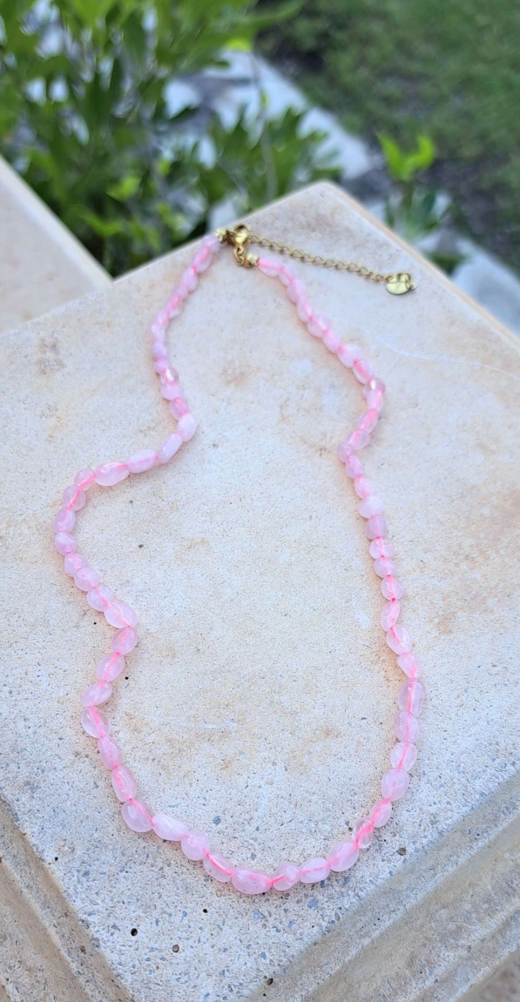 Rose Quartz Pebble necklace