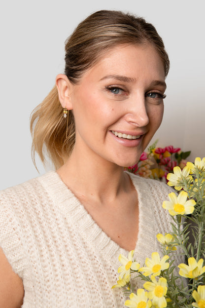 SG18 - Waterfall earrings - Yellow Jade
