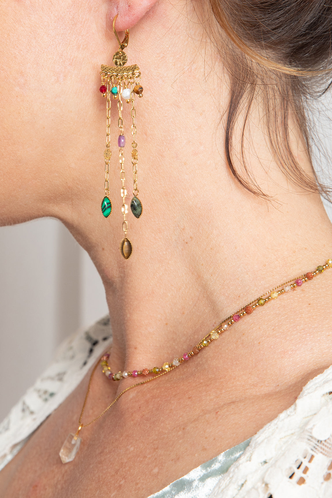 Dangling mix van halfedelstenen