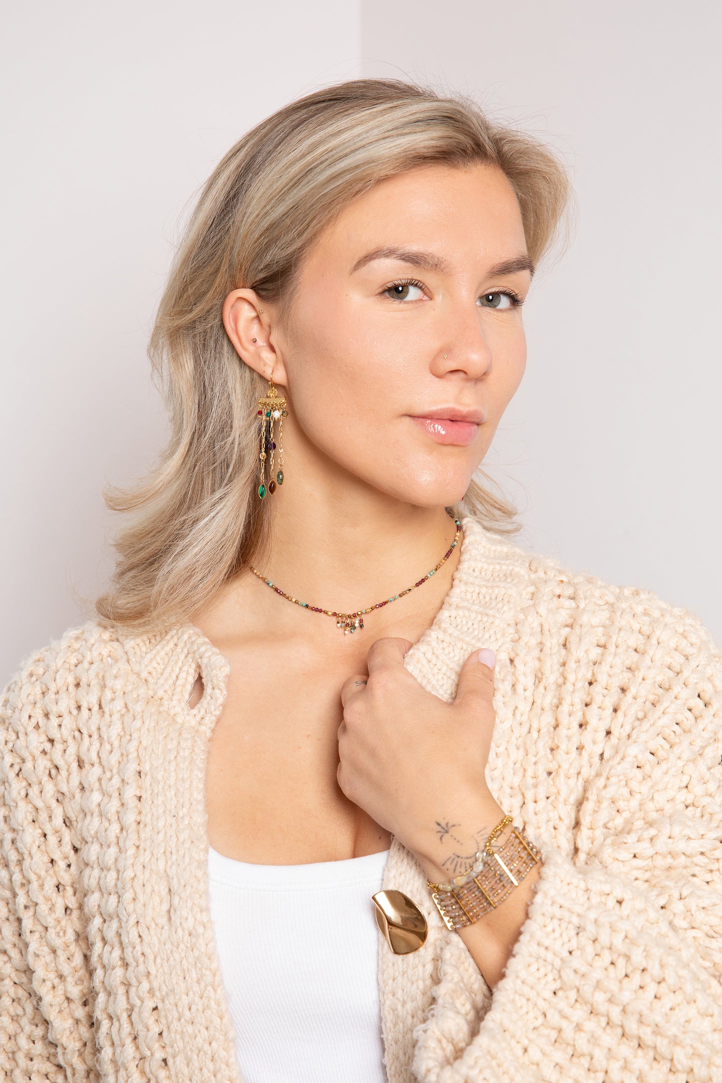 Dangling mix van halfedelstenen