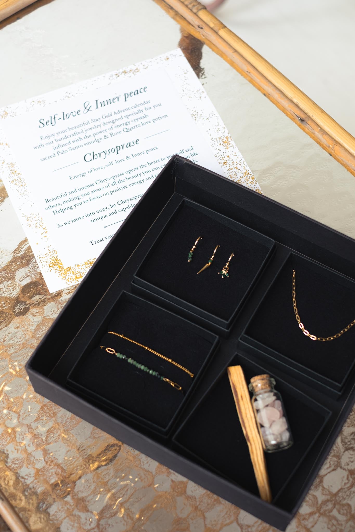 Chrysoprase - Love, self-love- inner peace - Christmas giftbox advent calendar