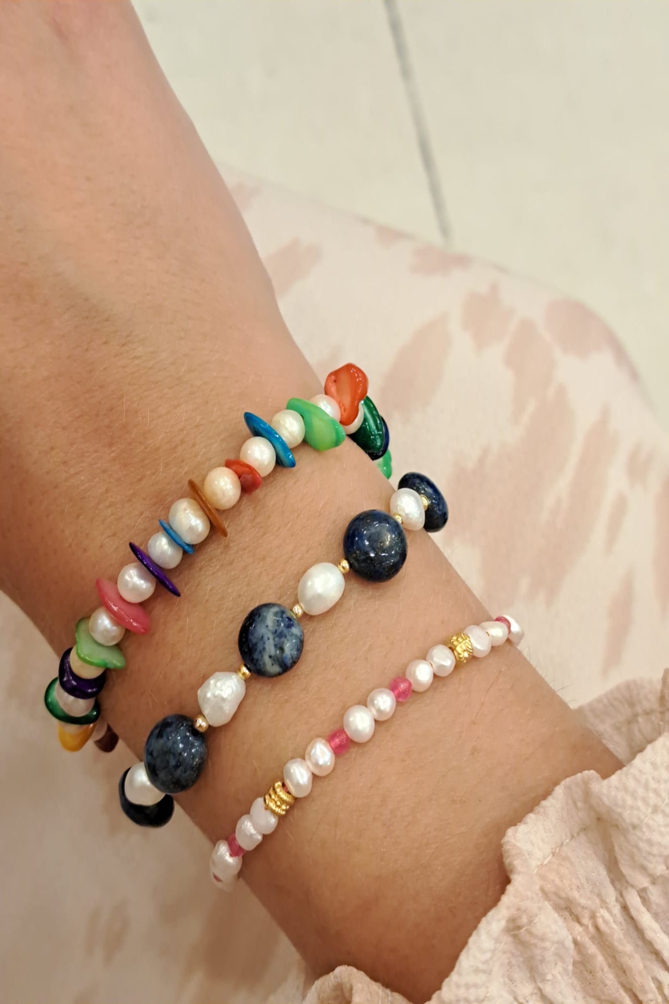 Multi Colour pearl bracelet