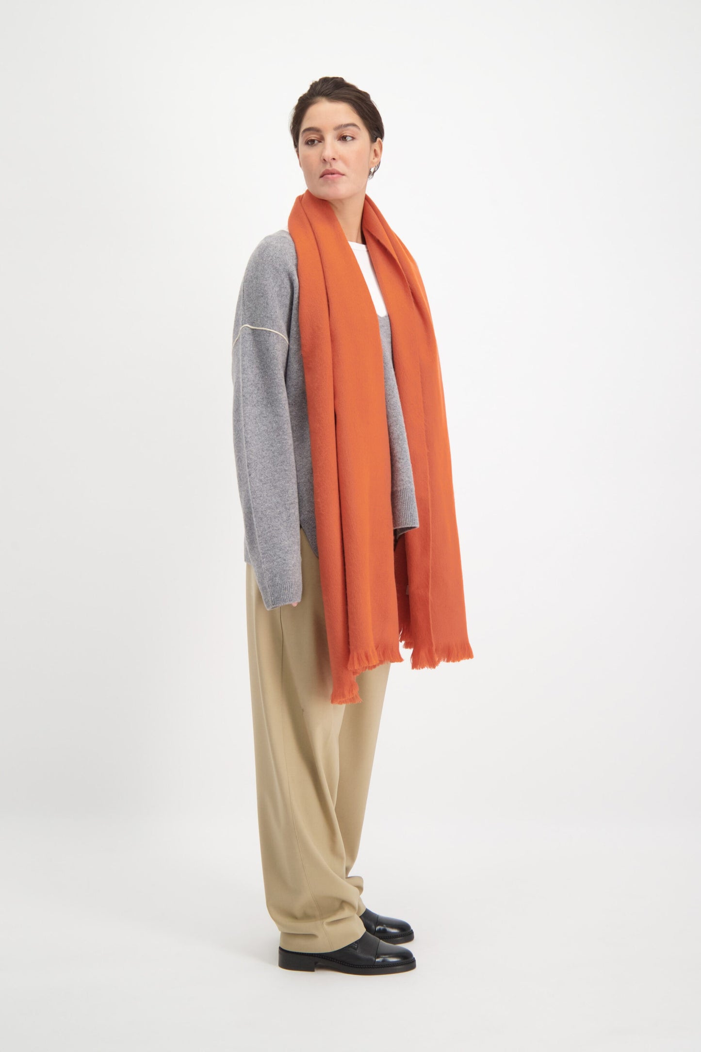 Super soft Alpaca scarf - Terracotta