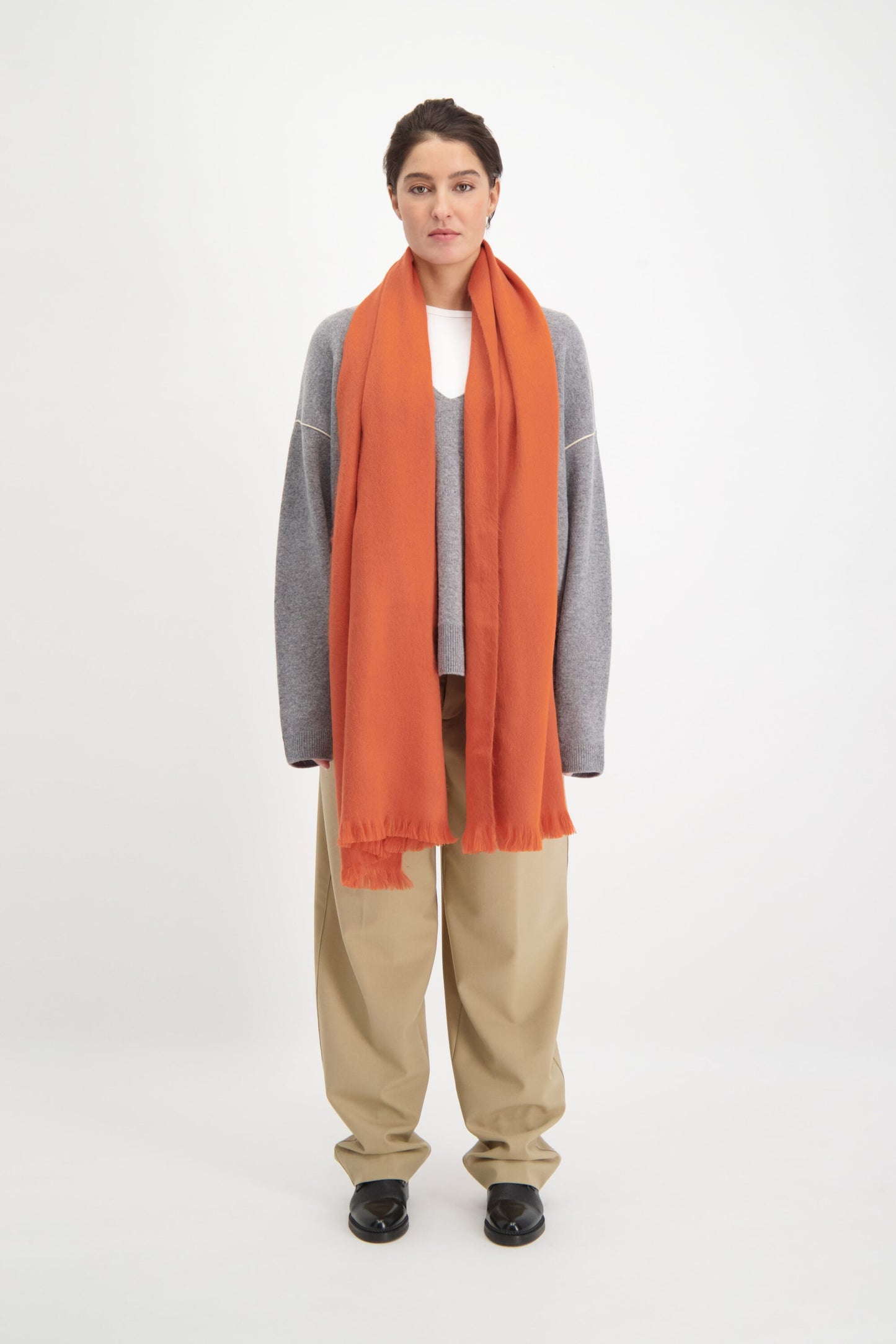 Super soft Alpaca scarf - Terracotta